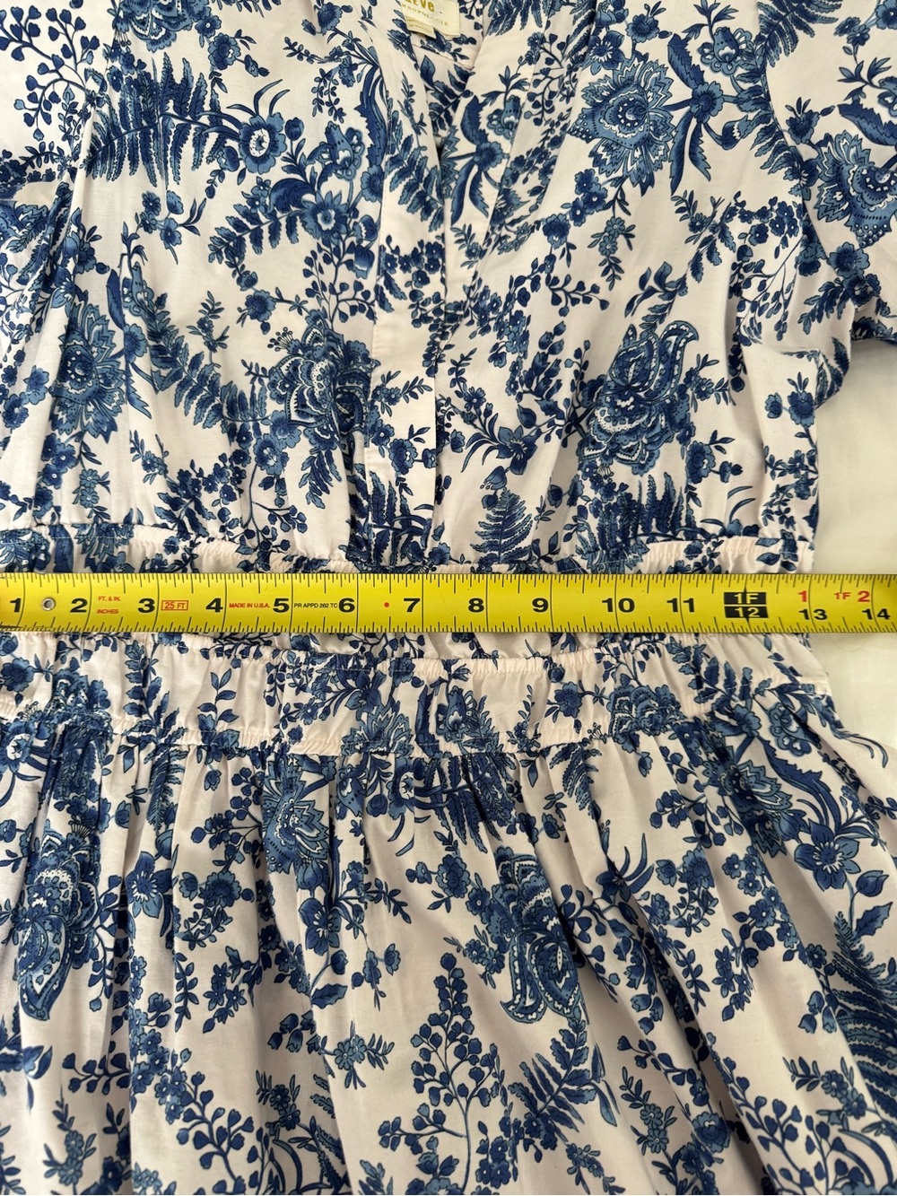 Anthropologie Maeve Somerset Dress in Blue and White Floral Size S - Picture 11 of 11